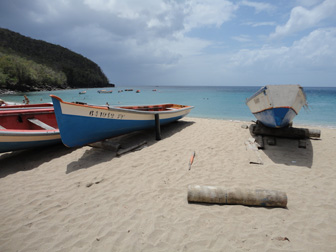 Pêcheurs de retour de pêche - Anse Dufour